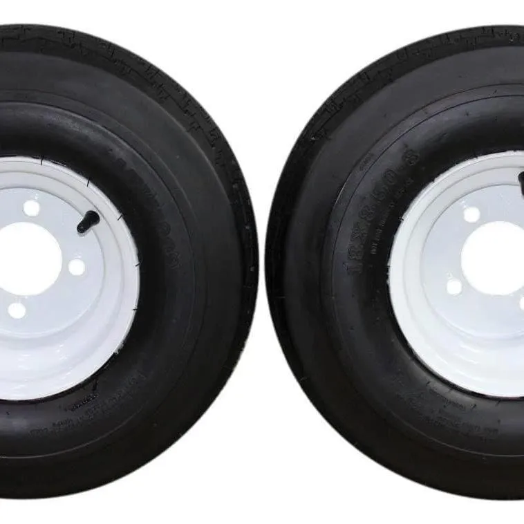 18x8.50-8 with 8x7 White Assembly for Golf Cart and Lawn Mower (Set of 2)…