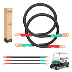 4 Gauge Golf Cart Battery Cables for EZGO RXV & Club Car Precedent - 10L0L