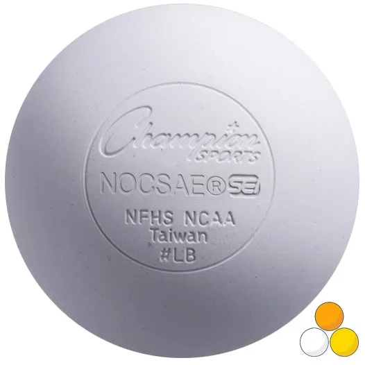 60 White Champion Sports Lacrosse Balls - Meets NOCSAE Standard SEI Certified