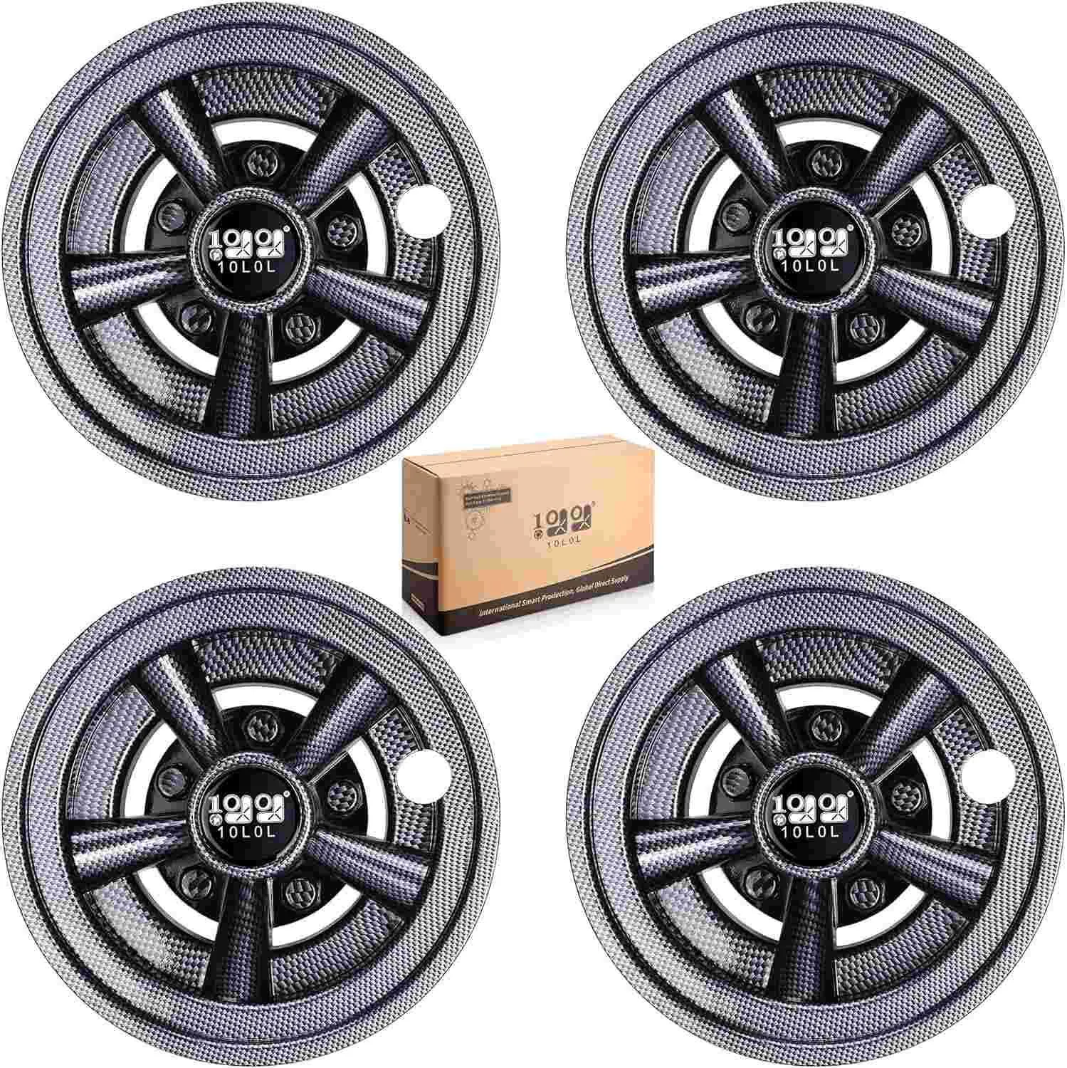 8 Inch Golf Cart Wheel Covers Hubcaps for Yamaha Club Car EZGO - 10L0L