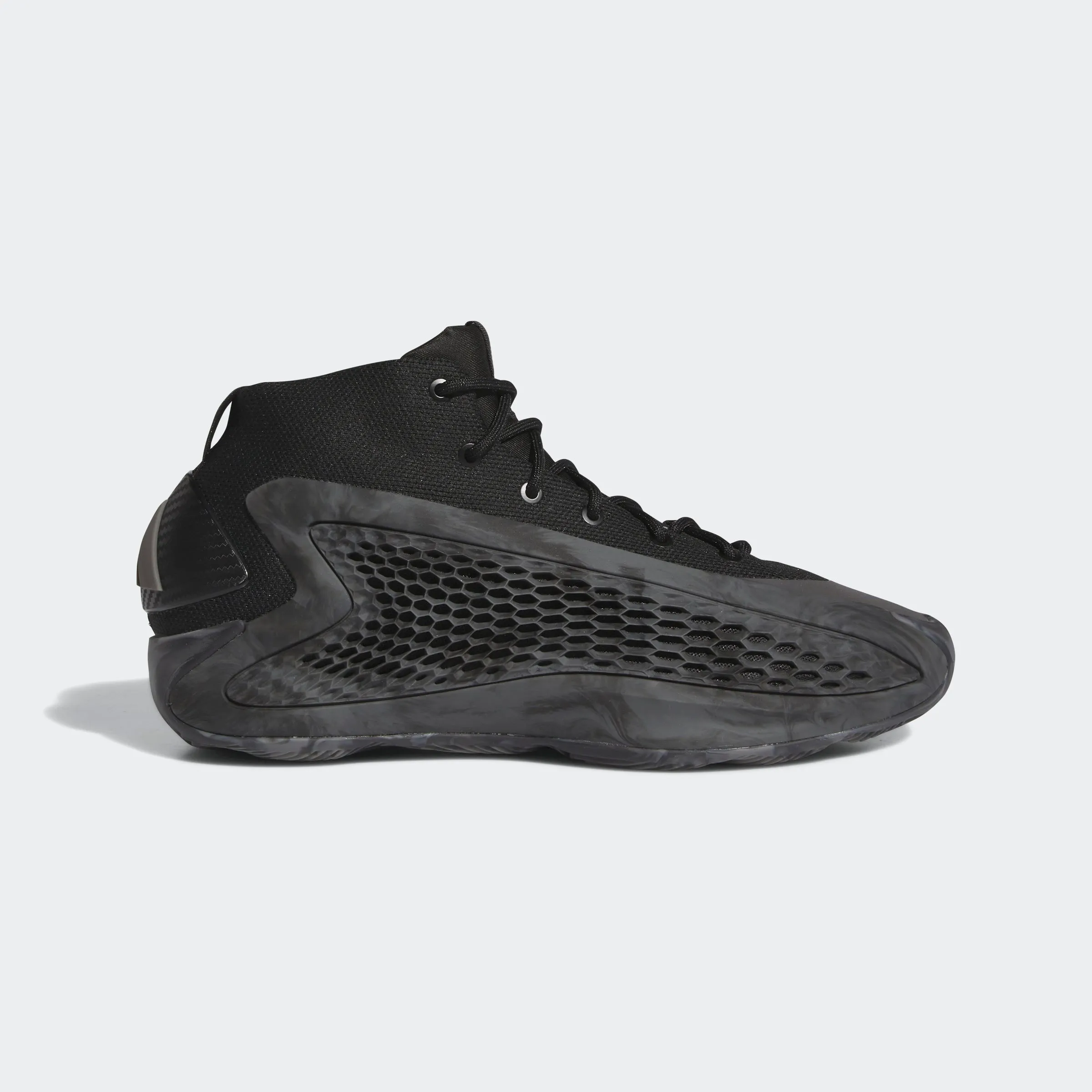 adidas ANTHONY EDWARDS 1 ASCENT MID Basketball Shoes | Core Black-Charcoal-Carbon | Men's