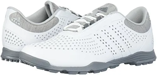 adidas Women's Adipure Sport Golf Shoe, White/Grey, 11 Medium US