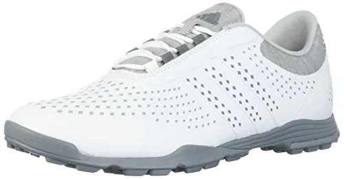 adidas Women's Adipure Sport Golf Shoe, White/Grey, 11 Medium US