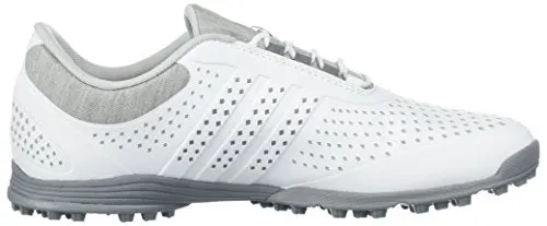 adidas Women's Adipure Sport Golf Shoe, White/Grey, 11 Medium US