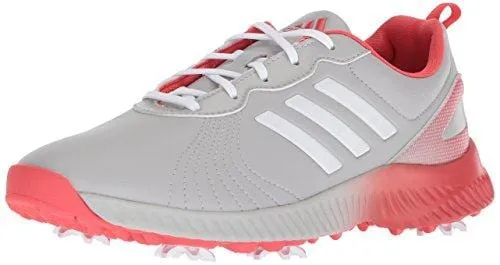 adidas Women's W Response Bounce Golf Shoe, Grey Two FTWR White/Real Coral s, 5 Medium US