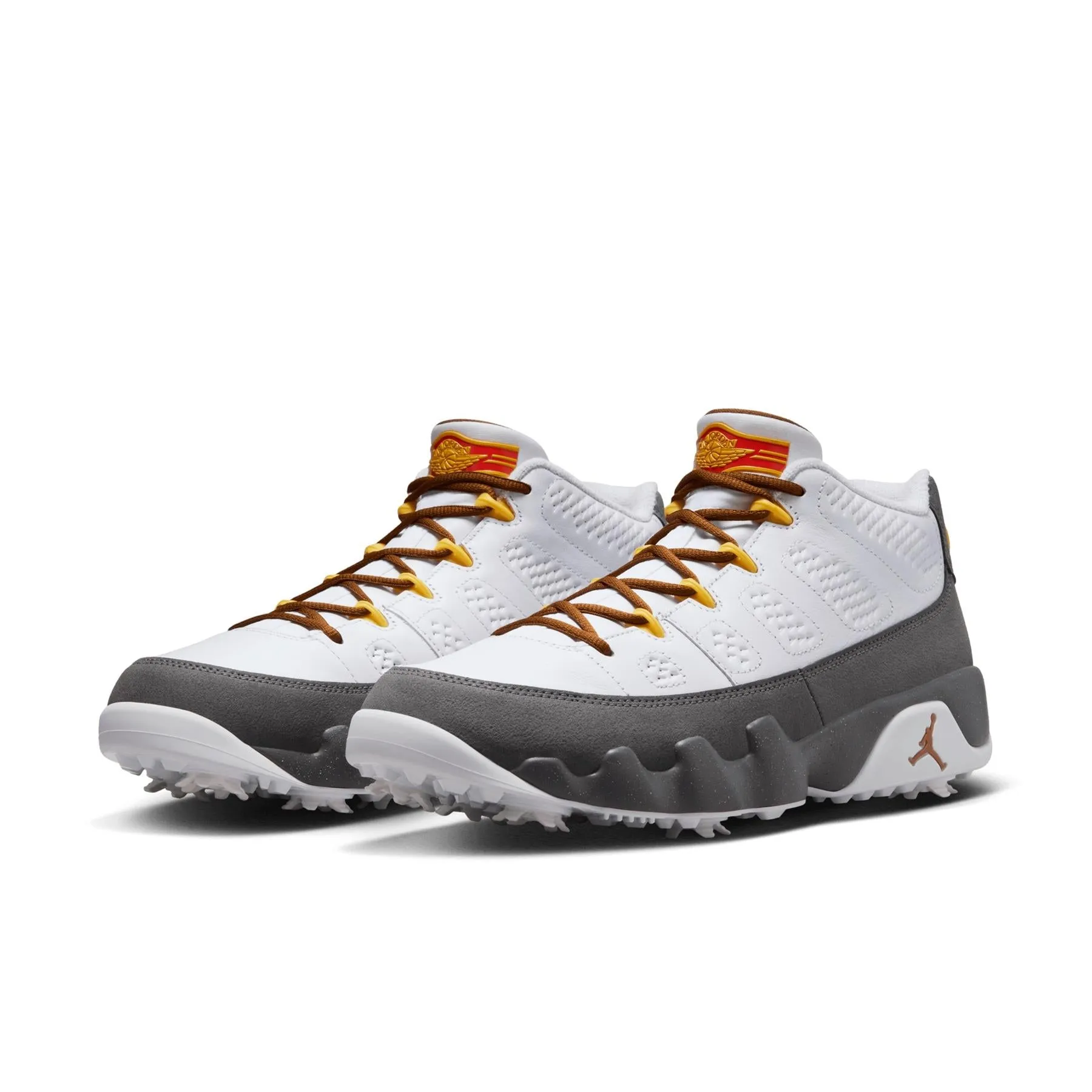 Air Jordan 9 NRG Retro Golf Shoes White/University Gold/Cool Grey - SU24