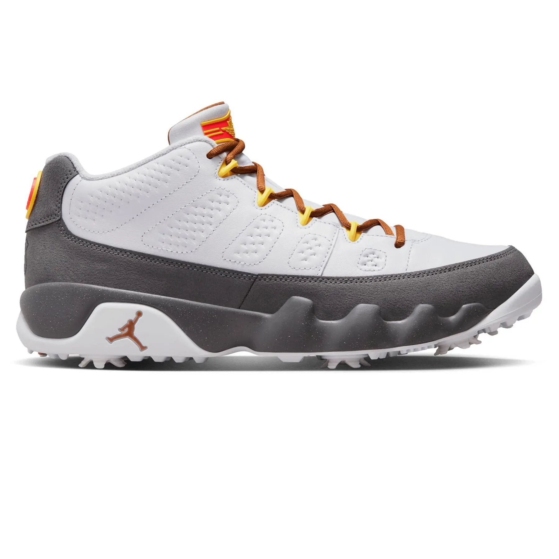 Air Jordan 9 NRG Retro Golf Shoes White/University Gold/Cool Grey - SU24