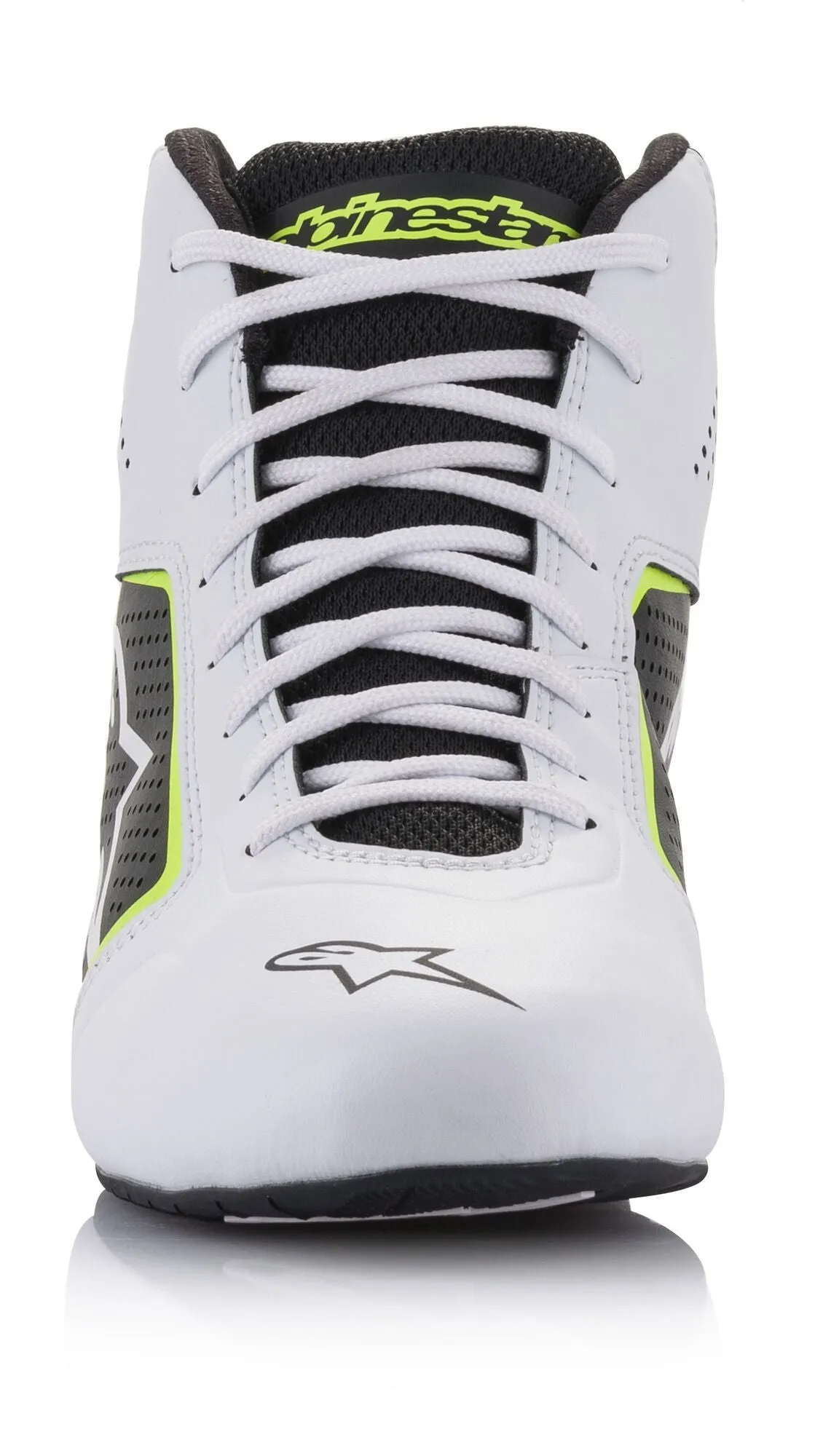 ALPINESTARS 2711521_215_9,5 Karting shoes TECH-1 K START V2, white/black/yellow fluo, Size 42,5