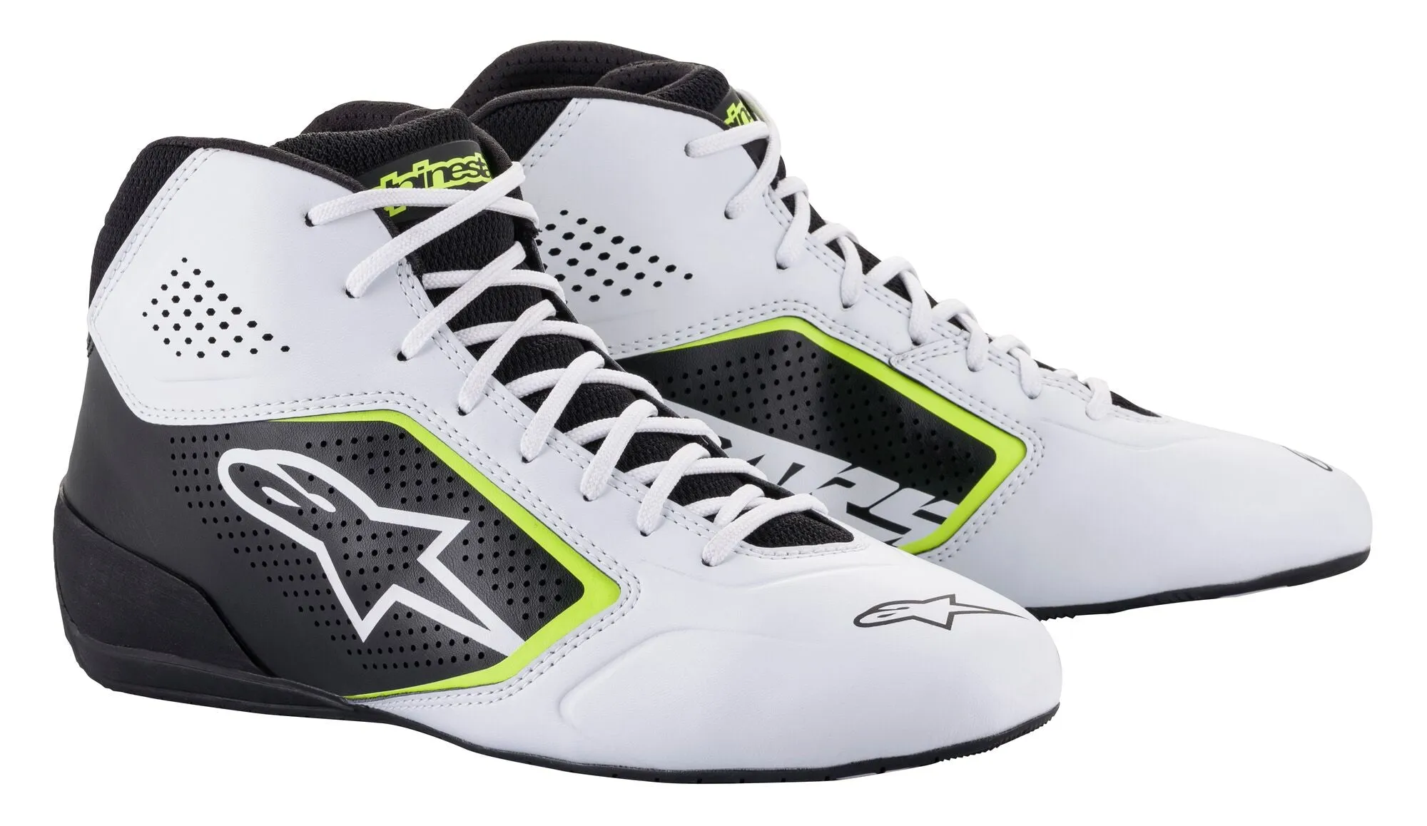 ALPINESTARS 2711521_215_9,5 Karting shoes TECH-1 K START V2, white/black/yellow fluo, Size 42,5