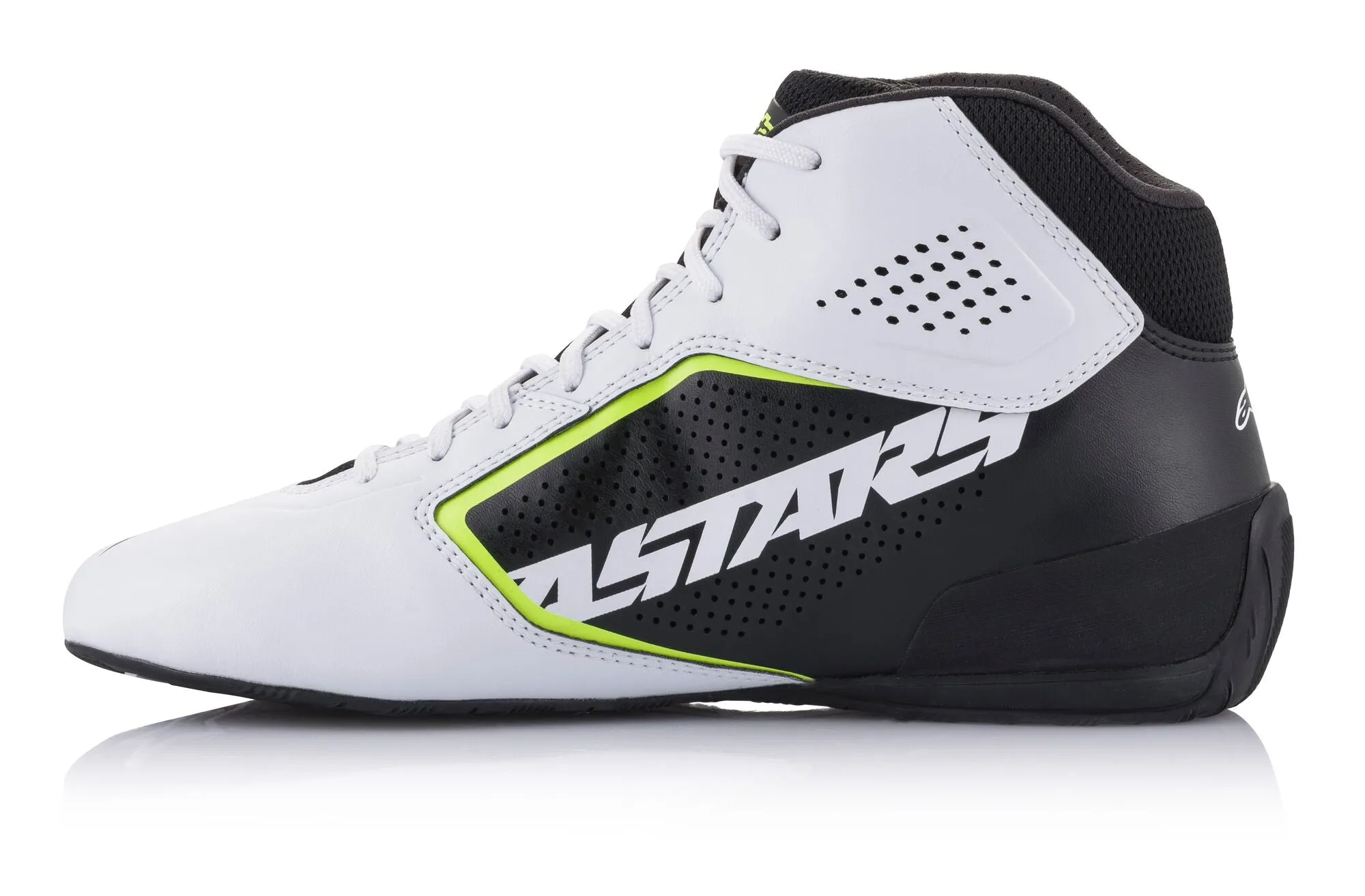 ALPINESTARS 2711521_215_9,5 Karting shoes TECH-1 K START V2, white/black/yellow fluo, Size 42,5