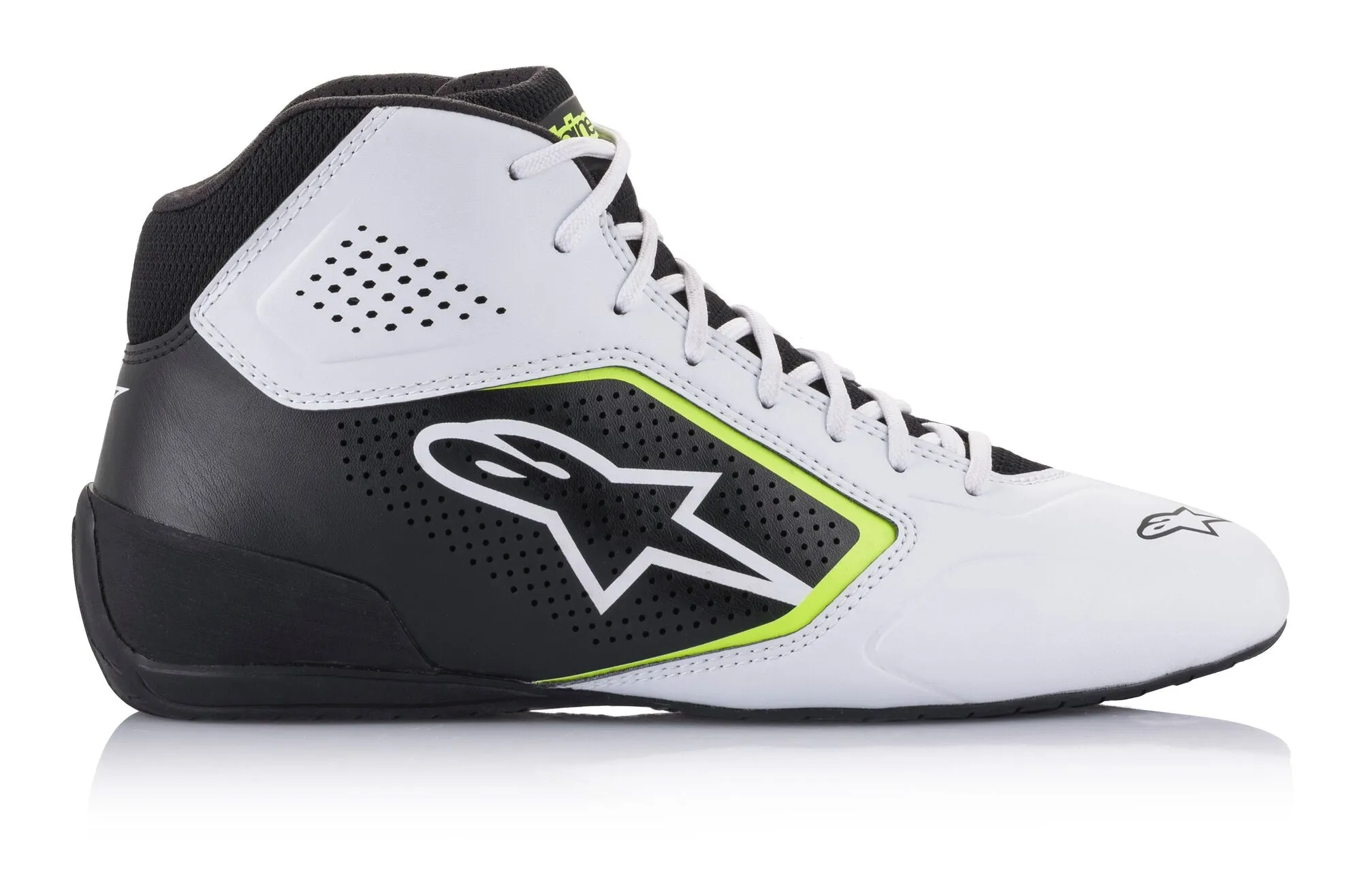 ALPINESTARS 2711521_215_9,5 Karting shoes TECH-1 K START V2, white/black/yellow fluo, Size 42,5