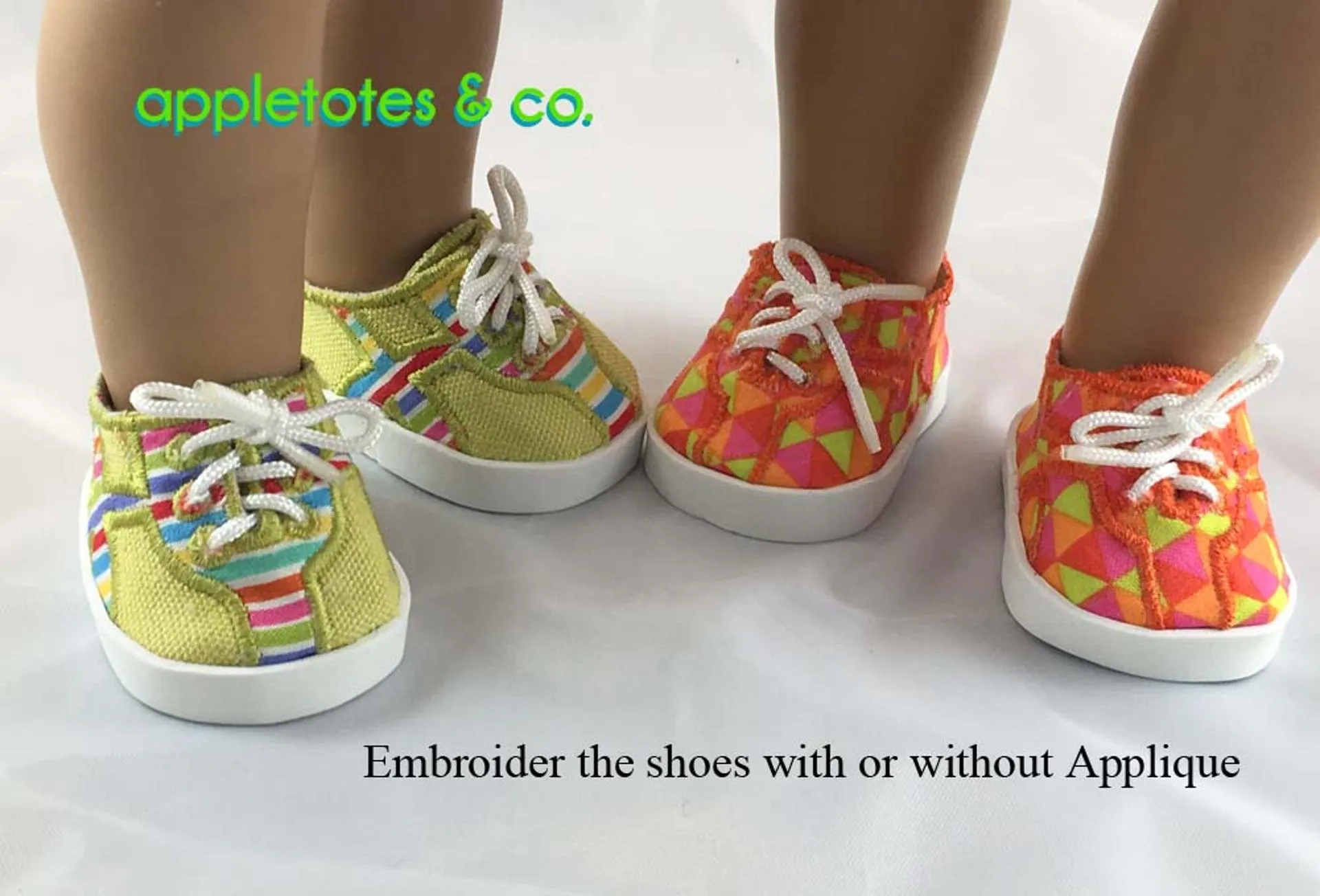 Andi Sneakers ITH Embroidery Pattern for 18 Inch Dolls