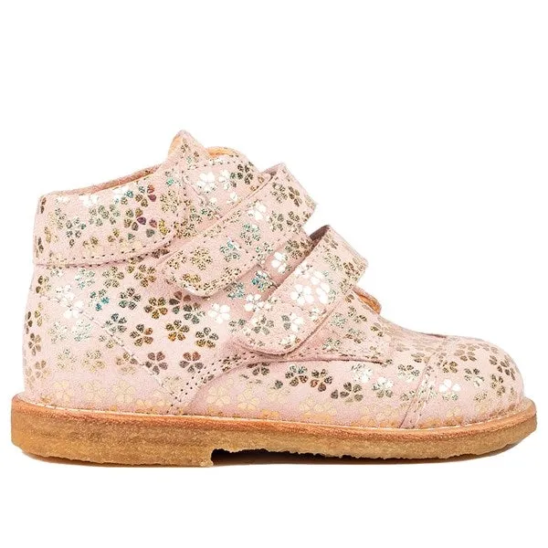 Angulus Starter Shoes Rose Gold Flowers