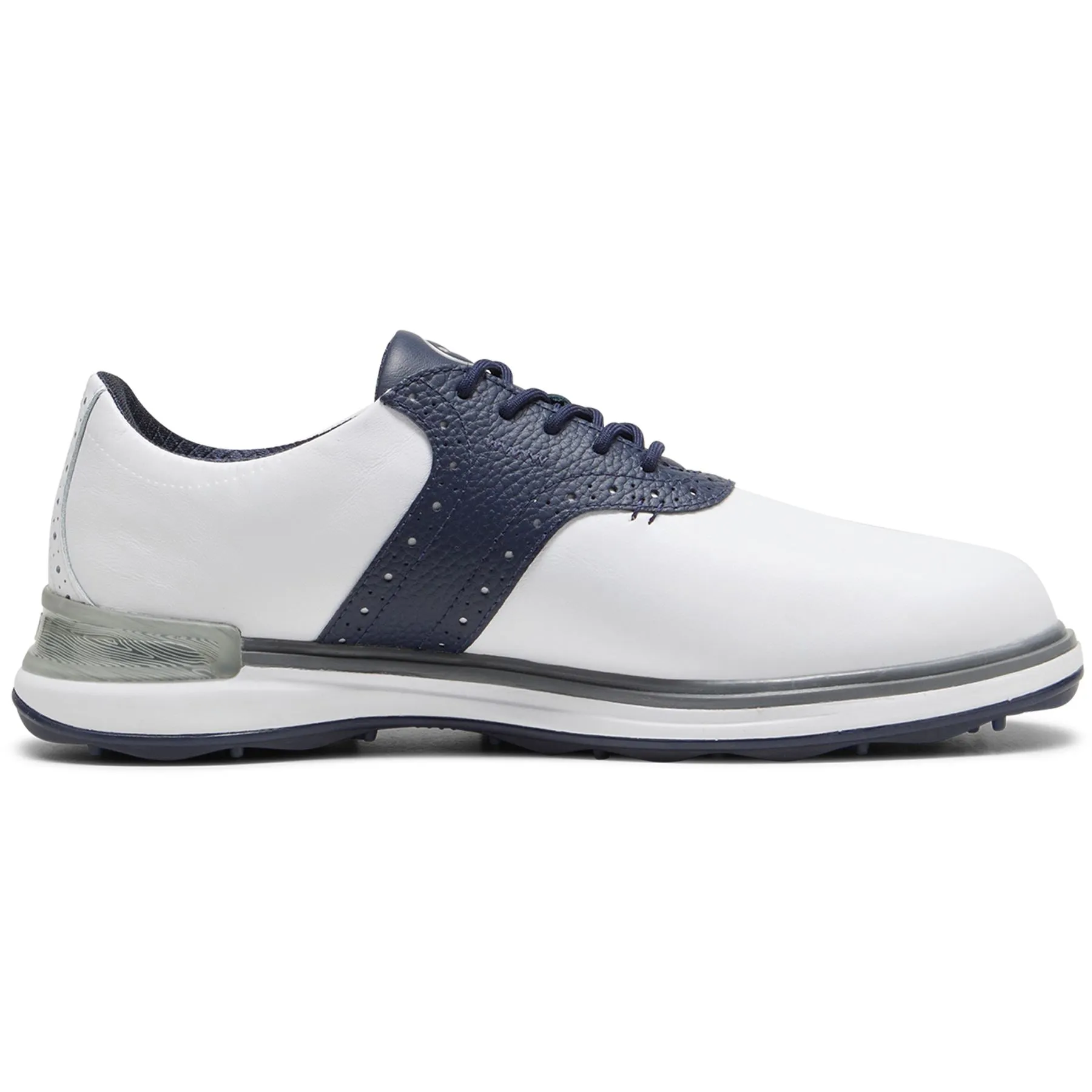 Avant Leather Spikeless Golf Shoes White/Navy - 2024