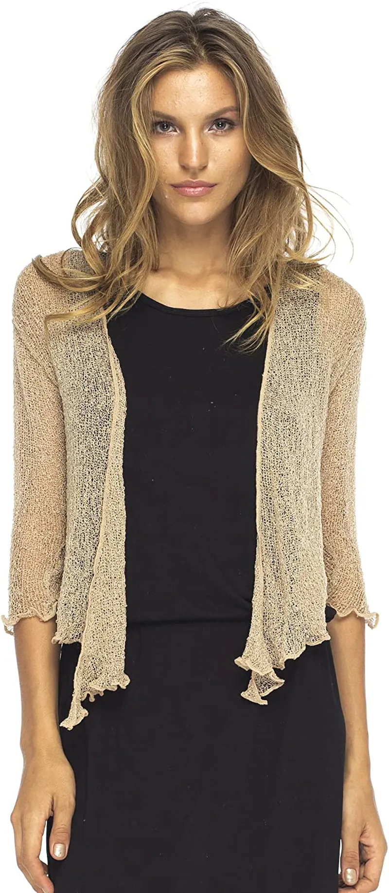 Back From Bali Womens Sheer Shrug Cardigan Lightweight Knit