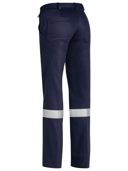 Bisley Ladies Drill Pant 3m Reflective Tape (BPL6007T)