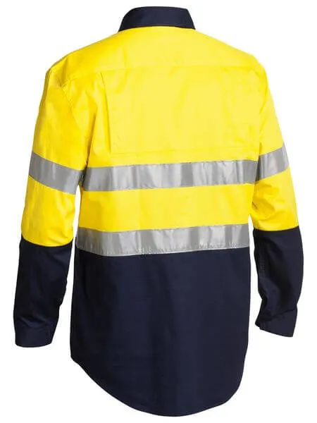 Bisley Taped Hi Vis Closed Front Cool Lightweight Shirt - Long Sleeve (BSC6896)