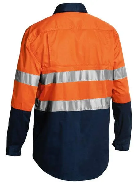 Bisley Taped Hi Vis Closed Front Cool Lightweight Shirt - Long Sleeve (BSC6896)