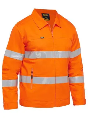 Bisley Taped Hi Vis Drill Jacket with Liquid Repellent Finish (BJ6919T)