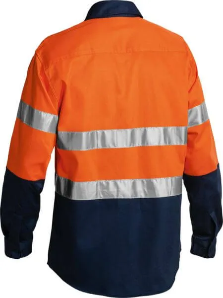 Bisley Taped Hi Vis Drill Shirt - Long Sleeve-(BT6456)