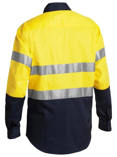 Bisley Taped Hi Vis Drill Shirt - Long Sleeve-(BT6456)