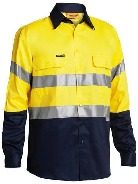 Bisley Taped Hi Vis Drill Shirt - Long Sleeve-(BT6456)