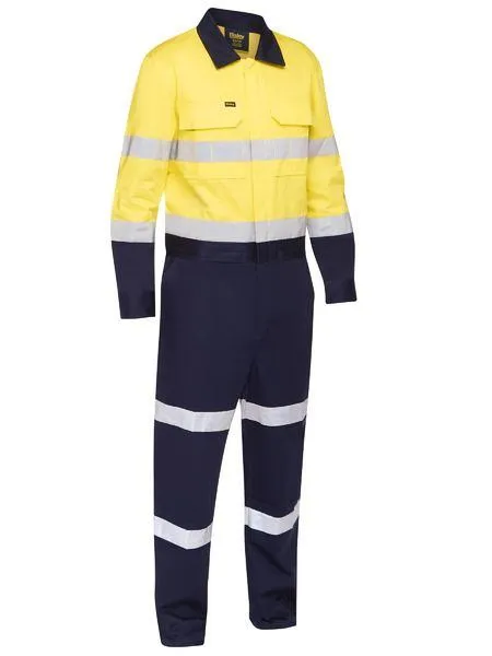 Bisley Taped Hi Vis Work Coverall With Waist Zip Opening - (BC6066T)