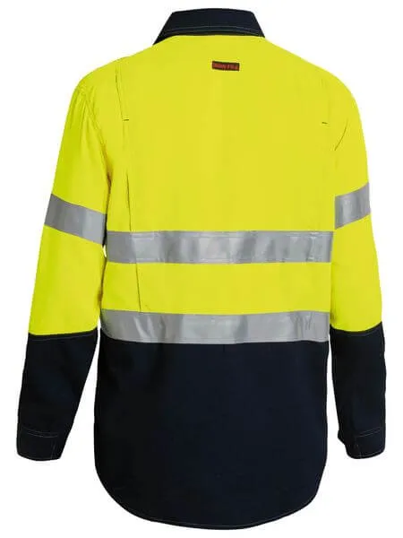 Bisley Tencate Tecasafe Plus 580 Taped Hi Vis Lightweight Fr Vented Shirt (BS8098T)