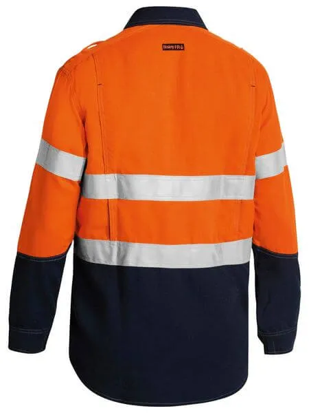 Bisley Tencate Tecasafe Plus 580 Taped Hi Vis Lightweight Fr Vented Shirt (BS8098T)