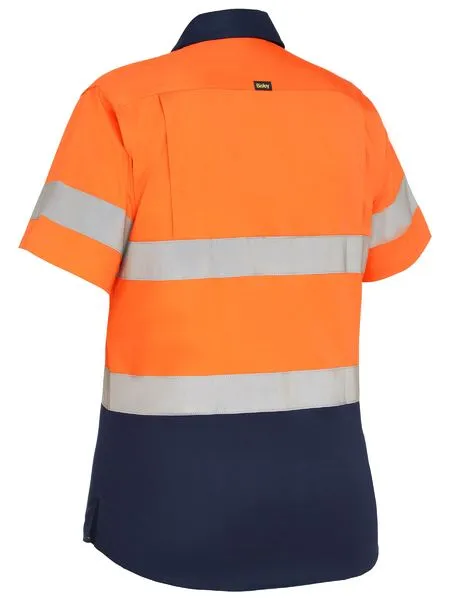 Bisley Women 's Taped Hi Vis Cool Lightweight Drill Shirt (BL1896)