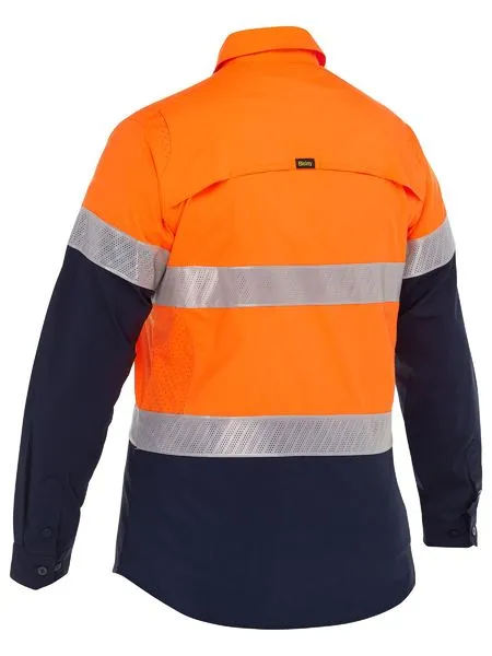 Bisley Women's X Airflow™ Hi Vis Taped Stretch Ripstop Shirt (BL6491T)