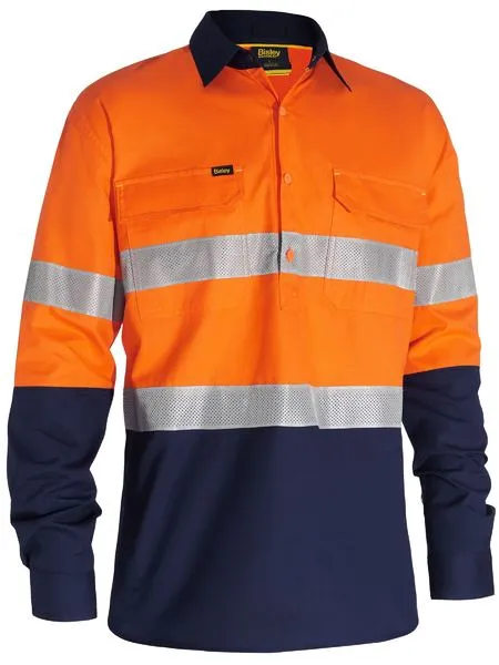 Bisley X Airflow™ Closed Front Taped Hi Vis Ripstop Shirt (BSC6415T)