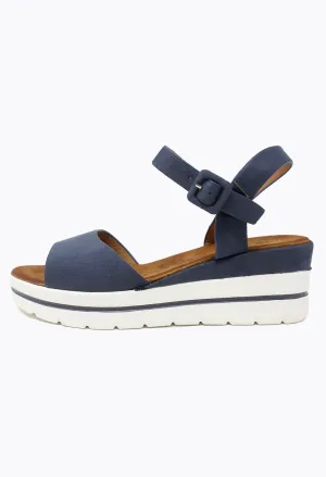 Blue Wedge Sandal