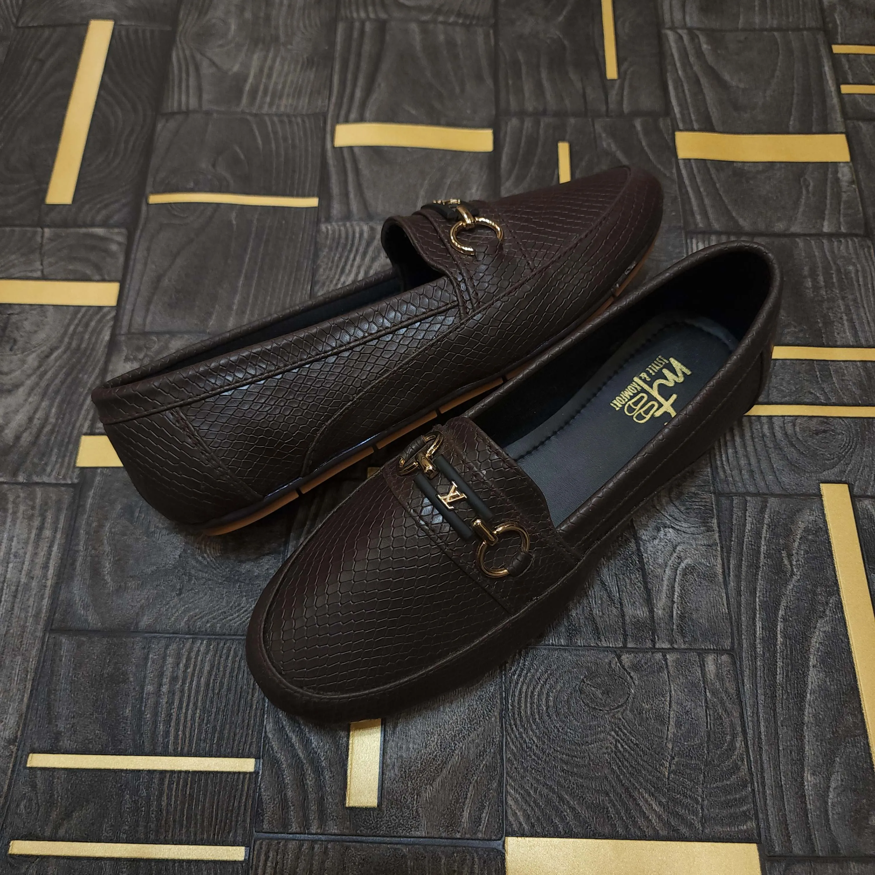 Brown Buckle Pump Shoes