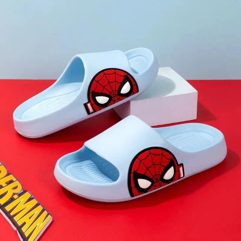 Children's Cute Cartoon Spider-man Sandals and Slippers Boys Lightweight Soft Sole Shoes Home Bathroom Anti Slip Sole Slippers