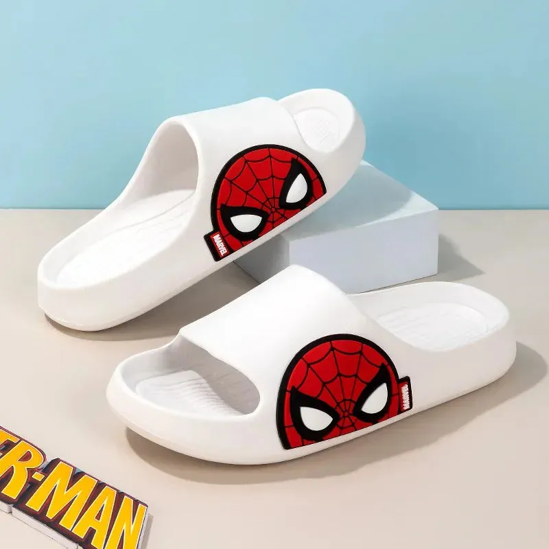 Children's Cute Cartoon Spider-man Sandals and Slippers Boys Lightweight Soft Sole Shoes Home Bathroom Anti Slip Sole Slippers