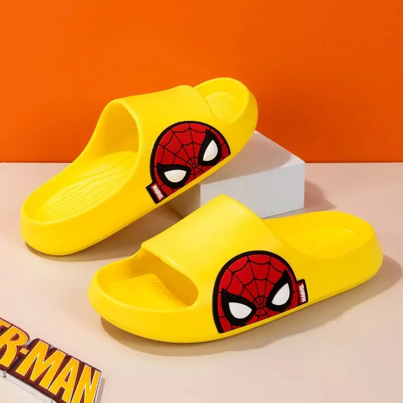 Children's Cute Cartoon Spider-man Sandals and Slippers Boys Lightweight Soft Sole Shoes Home Bathroom Anti Slip Sole Slippers