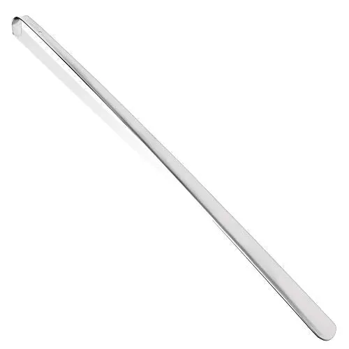 Comfy Clothiers Extra Long Metal Shoe Horn With Handle Steel Stick Seniors