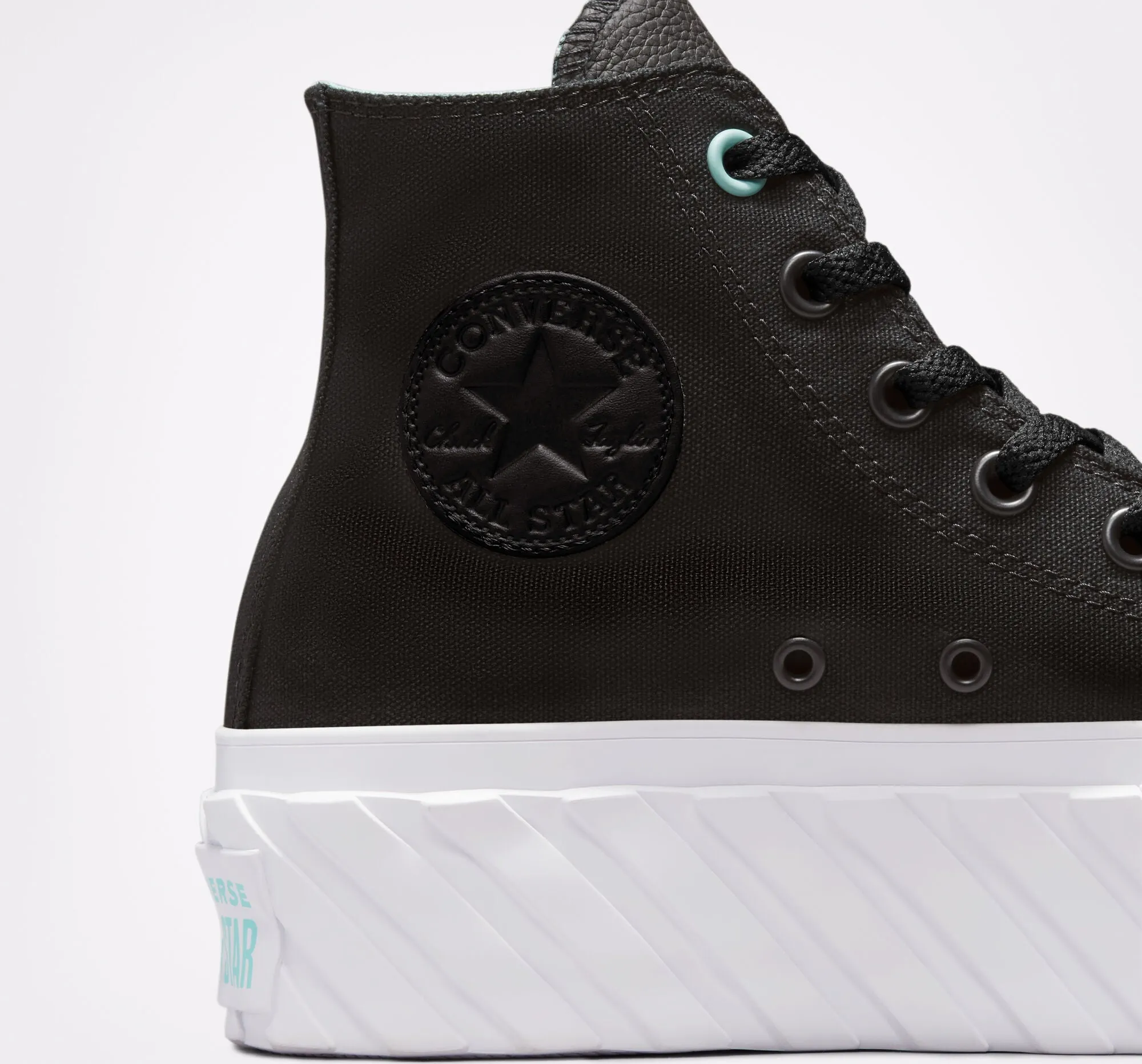 Converse scarpa sneakers da donna con zeppa Surface Fusion Lift Chuck Taylor All Star 571675C nero bianco