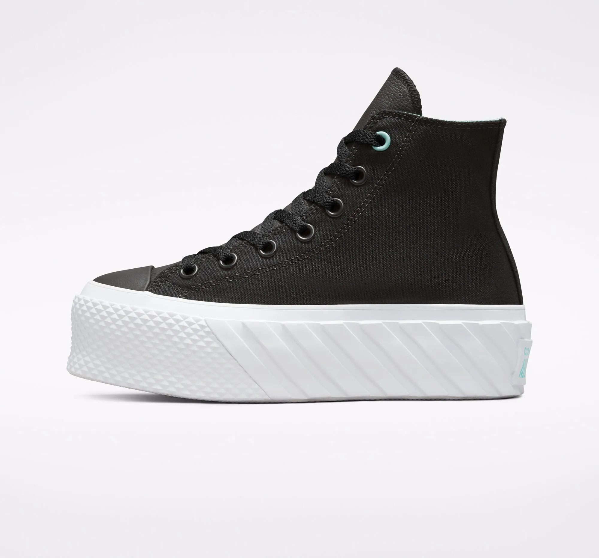 Converse scarpa sneakers da donna con zeppa Surface Fusion Lift Chuck Taylor All Star 571675C nero bianco