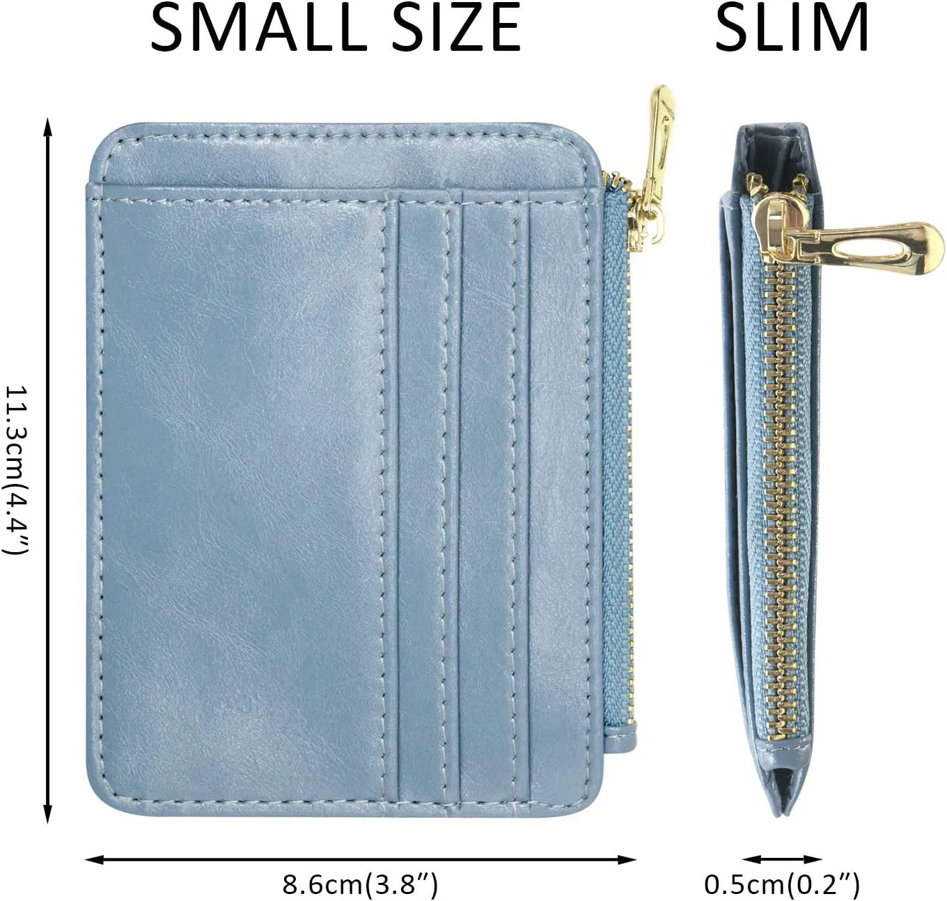 Credit Card Holder Wallet Credit Card Holder for Women Slim Wallet for Women Card Wallets for Women (Azure)