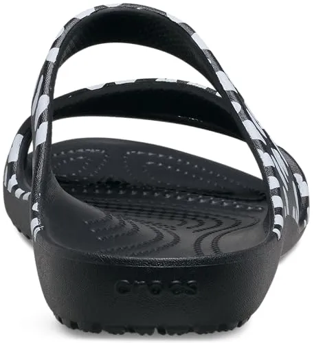 Crocs Women Black/White Stylish Lightweight Casual Sandal | Flotter Sandal | Walking Sandal | Fashion Sandal | Formal Sandal | Comfortable (VN_207577-066-W6) | Size-4