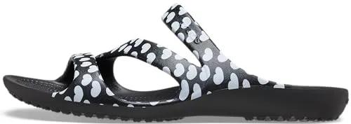 Crocs Women Black/White Stylish Lightweight Casual Sandal | Flotter Sandal | Walking Sandal | Fashion Sandal | Formal Sandal | Comfortable (VN_207577-066-W6) | Size-4