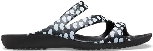 Crocs Women Black/White Stylish Lightweight Casual Sandal | Flotter Sandal | Walking Sandal | Fashion Sandal | Formal Sandal | Comfortable (VN_207577-066-W6) | Size-4