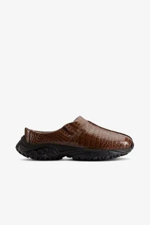 Cur Clog 1 M Brown Croc Lea