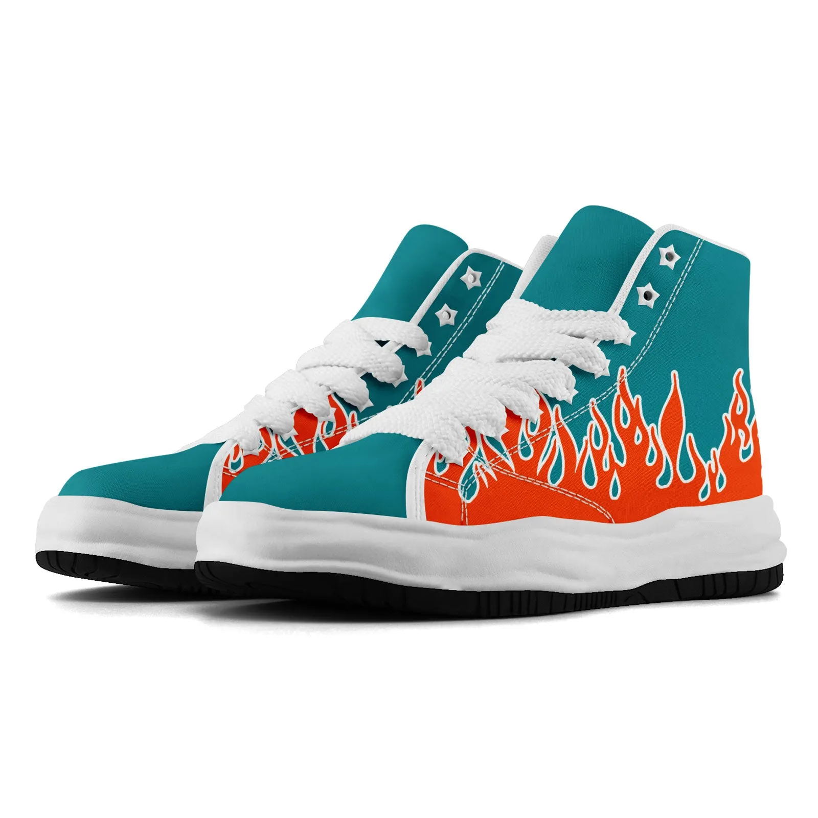 Custom Orange Green Miami Firesoul Shoes Personalized Sneaker FN039-D020272-24