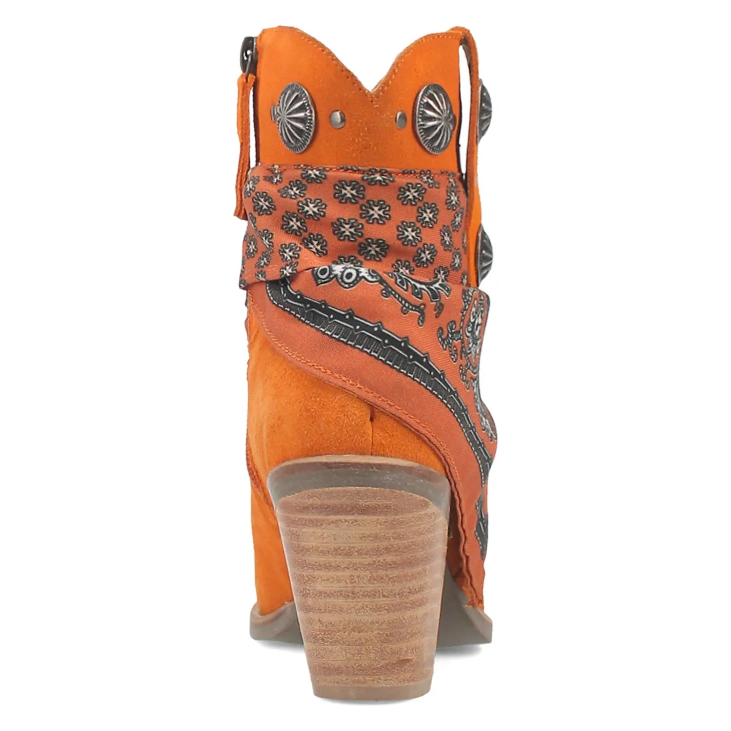 Dingo Women's Bandida Orange Leather Narrow Toe Boot DI184