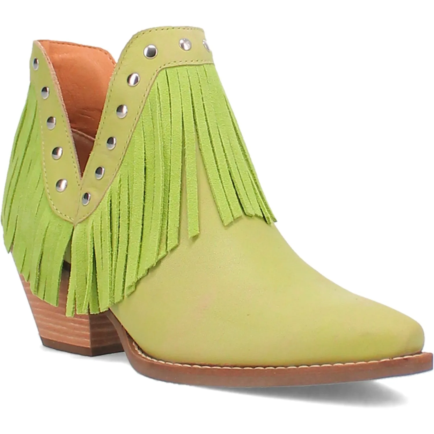 Dingo Women's Fine N' Dandy Lime Leather Narrow Toe Boot DI186