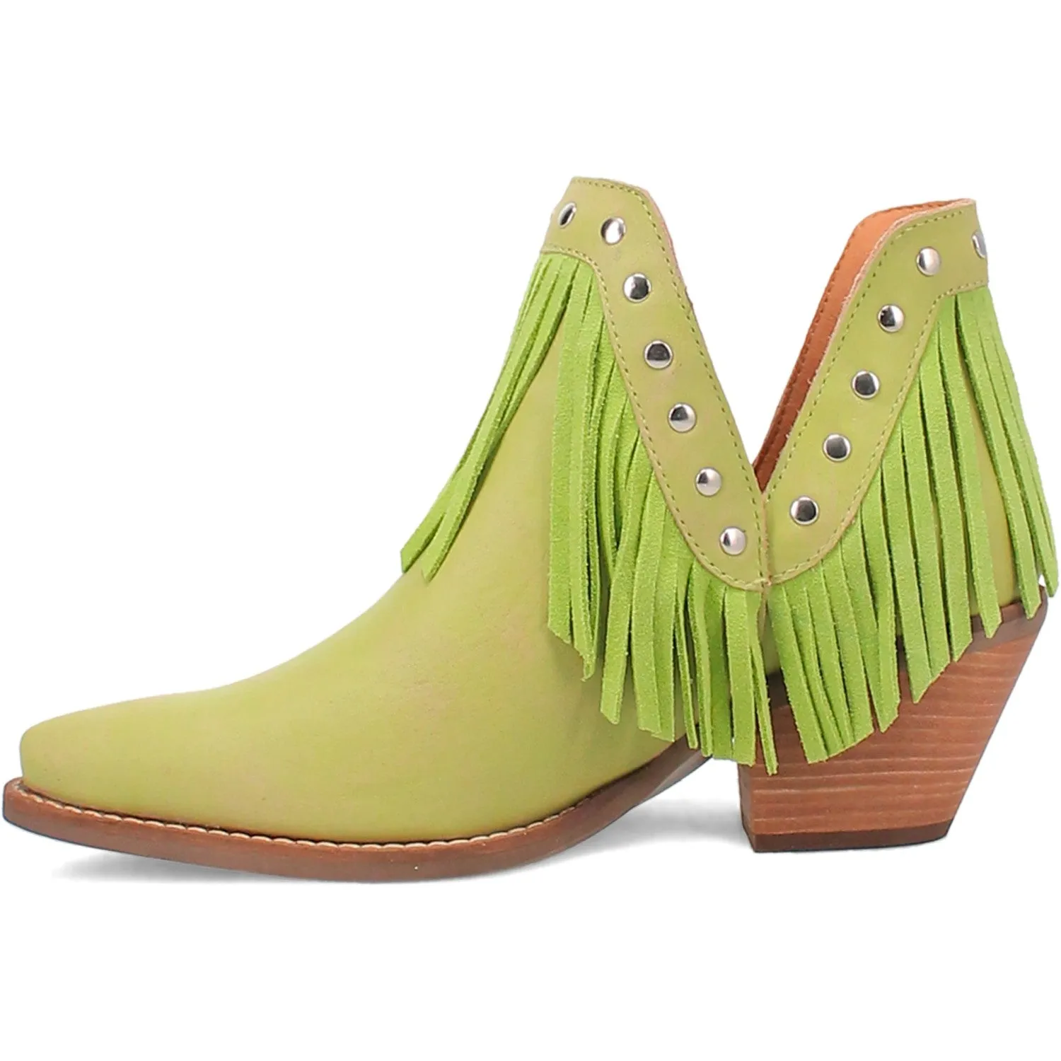 Dingo Women's Fine N' Dandy Lime Leather Narrow Toe Boot DI186