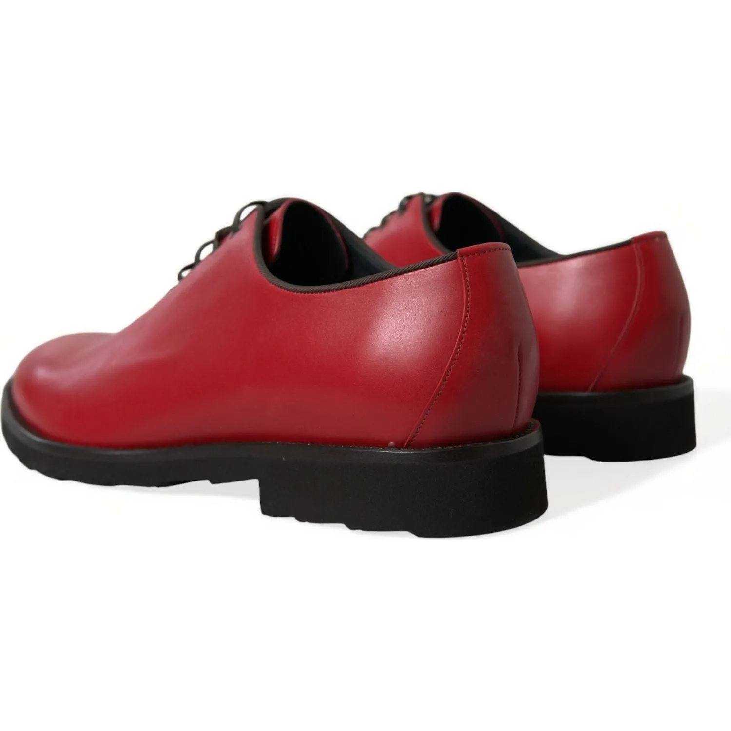 Dolce & Gabbana Elegant Red Leather Oxford Dress Shoes